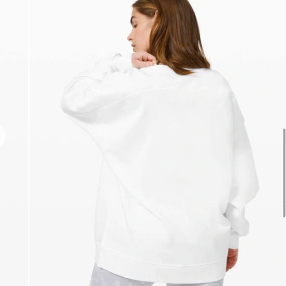 LULULEMON white perfectly oversized crew sweatshirt size 4 - Picture 4 of 9